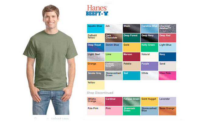 Beefy T color chart